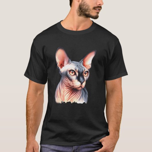 Sphynx Kat Portret T-shirt (Voorkant)