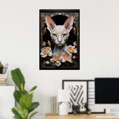 Sphynx-kat Poster (Thuiskantoor)