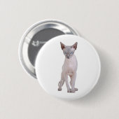 Sphynx-kat Ronde Button 5,7 Cm (Voorkant /achterkant)