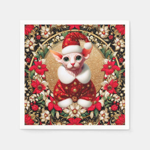 Sphynx Kat Santa Elf door AI Servet