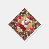 Sphynx Kat Santa Elf door AI Servet (Hoek)
