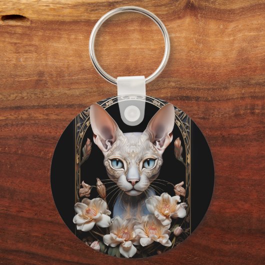 Sphynx-kat Sleutelhanger (Voorkant)