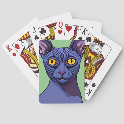Sphynx-kat-spelkaarten Pokerkaarten (Achterkant)