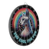 Sphynx Kat Te Cool Dartbord Pijlen Set (Voorkant Links)