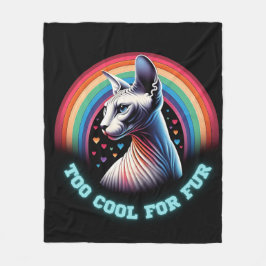 Sphynx Kat Te Koud Regenboog Harten Grappig Fleece Deken