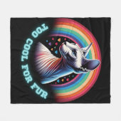 Sphynx Kat Te Koud Regenboog Harten Grappig Fleece Deken (Voorkant (Horizontaal))