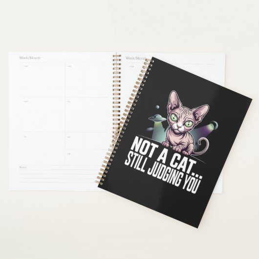 Sphynx-kat UFO-Buitenaards Sarcasische Kunst Beoor Planner (Display)