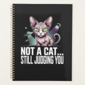 Sphynx-kat UFO-Buitenaards Sarcasische Kunst Beoor Planner (Voorkant)