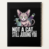 Sphynx-kat UFO-Buitenaards Sarcasische Kunst Beoor Planner (Achterkant)