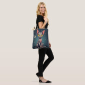 Sphynx-kat UFO-ruimte-carta-illustratie Tote Bag (Op model)