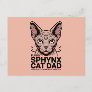 Sphynx Kat Vader Grappige Vector Kunst Briefkaart