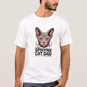 Sphynx Kat Vader Grappige Vector Kunst T-shirt