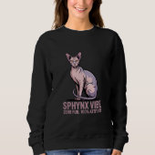 Sphynx Kat Vibe in Zonlicht Kunst Trui (Voorkant)