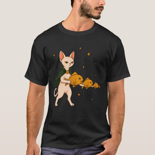 Sphynx Kat Vis Leger T-shirt (Voorkant)