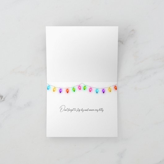 Sphynx Kat Volwassen Kerstkaart Bedankkaart (Binnen)