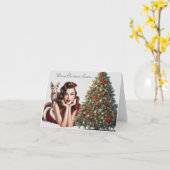 Sphynx Kat Volwassen Kerstkaart Kaart (Gele Bloem)