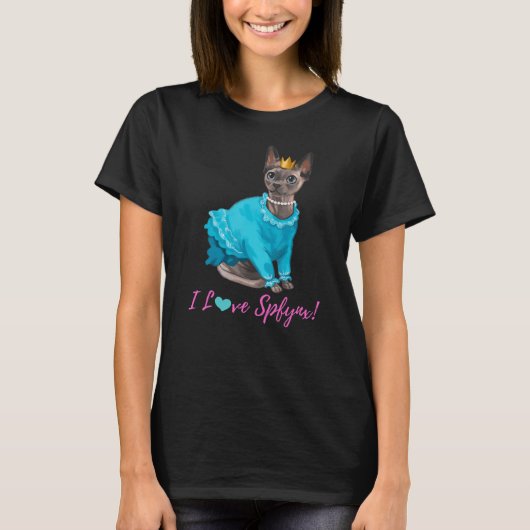 Sphynx-kat voor sfynx haarloze katten nie t-shirt (Voorkant)