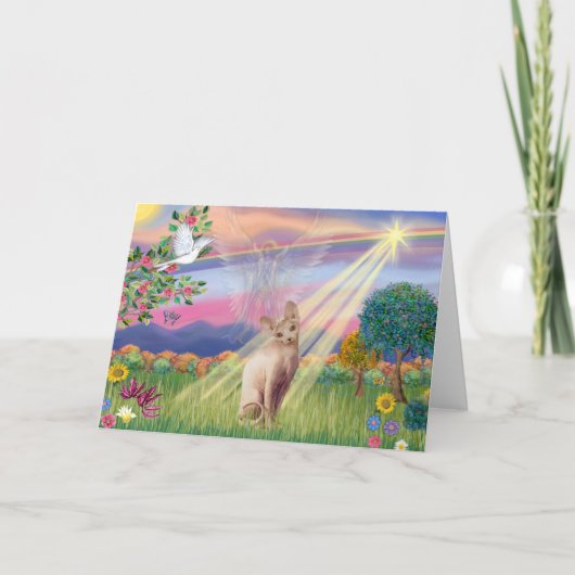 Sphynx Kat - Wolken Engel Kaart (Voorkant)