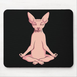 Sphynx Kat Yoga Meditatie Fokker Haarloos Huisdier Muismat