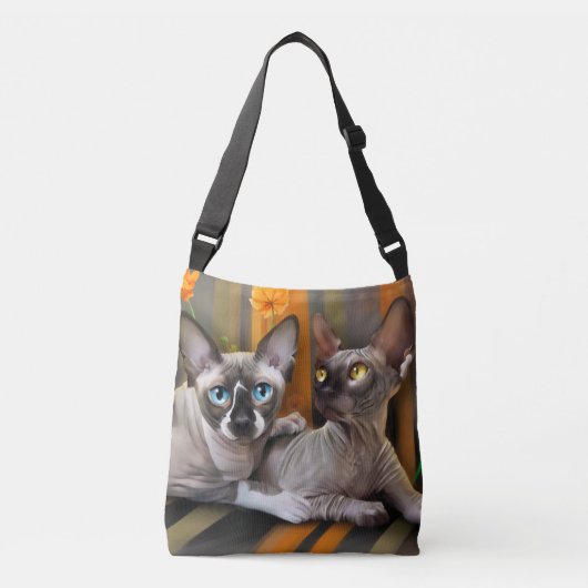 Sphynx-katten Crossbody Tas (Voorkant)
