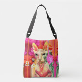 Sphynx kattenbloem. crossbody tas (Voorkant)
