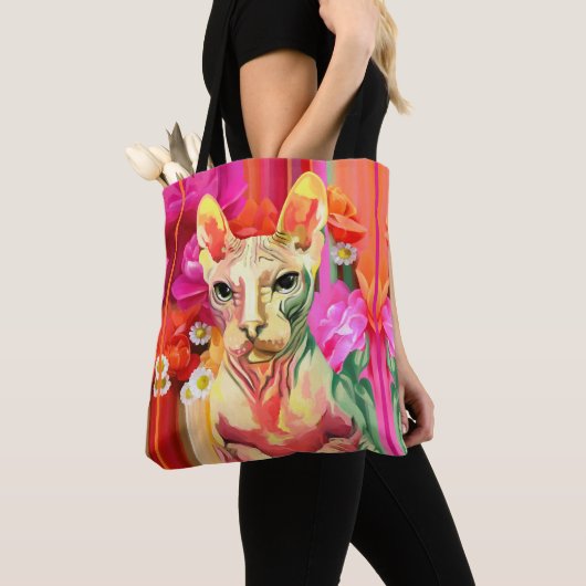 Sphynx kattenbloem. tote bag (Dichtbij)