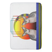 Sphynx kattengeometrische gekke katteontwerpen doo badmat (Voorkant Verticaal)