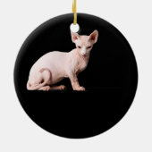 Sphynx kattenliefhebber cadeau voor mannen kinder  keramisch ornament (Achterkant)