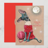 Sphynx-kerstkaart (Voorkant / Achterkant)