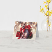 Sphynx-kerstkaart Kaart (Gele Bloem)