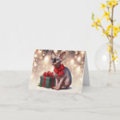 Sphynx-kerstkaart Kaart (Gele Bloem)