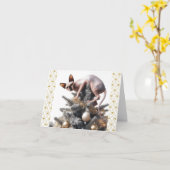 Sphynx-kerstkaart Kaart (Gele Bloem)