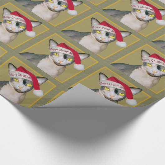 Sphynx-kerstkerstpapier Cadeaupapier (Hoek)