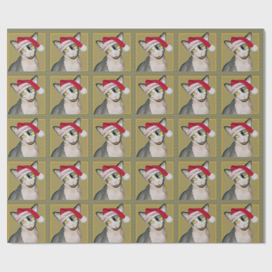 Sphynx-kerstkerstpapier Cadeaupapier (Vlak)