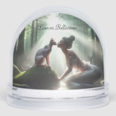 Sphynx Kissing Zeemeermin Sneeuwbol (Voorkant)