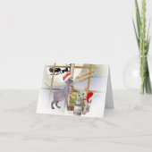 Sphynx Kitten gelooft in Santa Feestdagen Kaart (Voorkant)