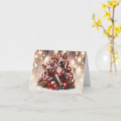 Sphynx Kittens Kerst Kaart (Gele Bloem)