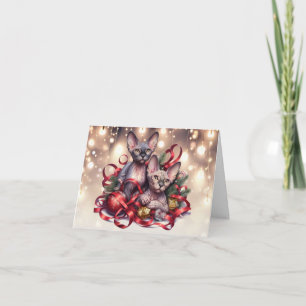 Sphynx Kittens Kerst Kaart