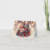 Sphynx Kittens Kerst Kaart (Voorkant)