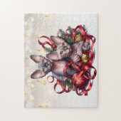 Sphynx Kittens Kerstmis Legpuzzel (Verticaal)