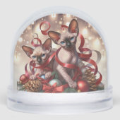 Sphynx Kittens Kerstmis Sneeuwbol (Voorkant)