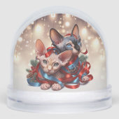 Sphynx Kittens Kerstmis Sneeuwbol (Voorkant)