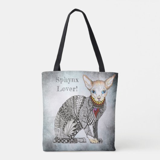 Sphynx-liefhebber Kat Tote Tas (Achterkant)