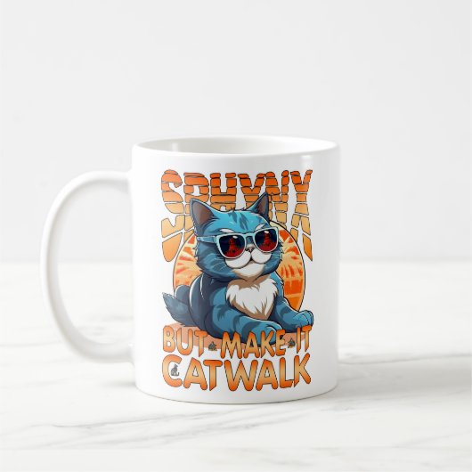 Sphynx, maar maak het catwalk koffiemok (Links)