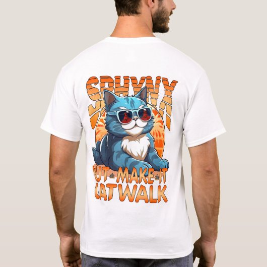 Sphynx, maar maak het catwalk t-shirt (Achterkant)