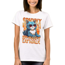 Sphynx, maar maak het catwalk. Tanktops en T-shirt