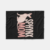 Sphynx Mam Kat Sphinx Hairless Cat Owner Fleece Deken (Voorkant (Horizontaal))