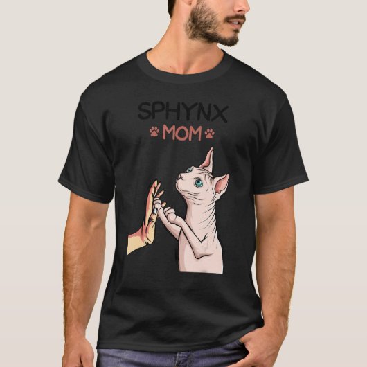 Sphynx mam Kat Sphinx Hairless Cat Owner Lovers T-shirt (Voorkant)