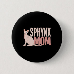 Sphynx Mam Kat Sphinx Hairless Cat Owner Ronde Button 5,7 Cm