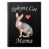 Sphynx mama Cat Lover Pet Moeder Notitieboek (Voorkant)